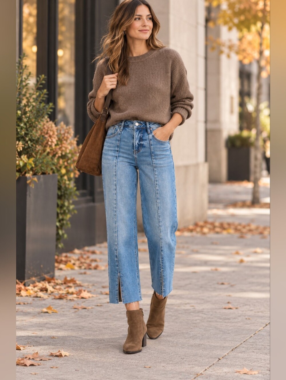 RISEN Women's Tummy Control Wide Leg Jeans Split Hem Seam Medium HR Various NEW - Picture 10 of 10